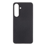 Juodas dėklas Tactical MagForce Aramid telefonui Samsung Galaxy S25 Plus su anglies pluošto raštu