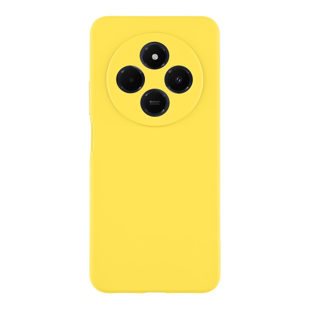 Banana dėklas Tactical Velvet Smoothie geltonas Banana dėklas Tactical Velvet Smoothie telefonui Xiaomi Redmi 14C 4G/A4 5G/Poco C75 geltonos spalvos su kameros apsauga