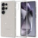 Skaidrus blizgantis dėklas Samsung Galaxy S25 Ultra Tech-Protect FlexAir Glitter su matiniu paviršiumi ir blizgančiomis dalelėmis