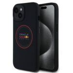 Tamsiai mėlynas dėklas Apple Iphone 13 su Oracle Red Bull Racing logotipu ir raudonu žiedu
