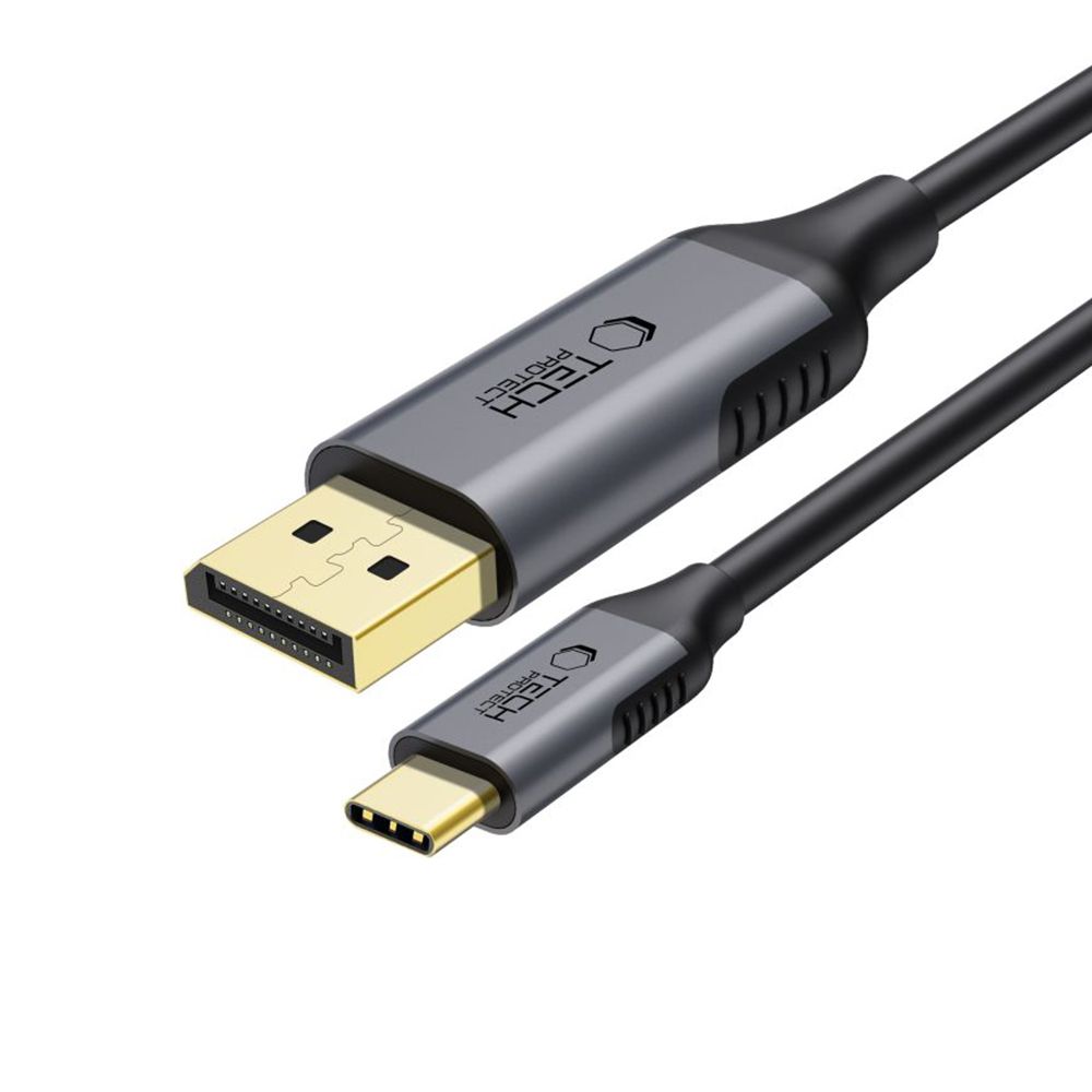 Juodas laidas TECH-PROTECT ULTRABOOST CABLE TYPE-C TO DISPLAYPORT Juodas laidas TECH-PROTECT ULTRABOOST USB Type-C ir DisplayPort jungtimis