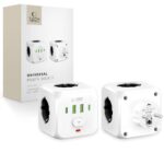 Balta maitinimo rozetė TECH-PROTECT PCL3X4 POWER SOCKET su 2 USB ir 2 Type-C jungtimis bei 3 lizdais