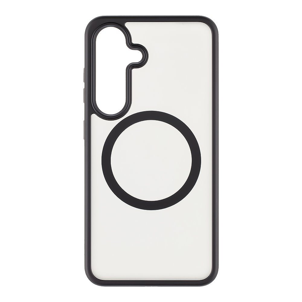 Asphalt dėklas Samsung Galaxy S25 Tactical MagForce Hyperstealth Asphalt deklas Samsung Galaxy S25 su juodu kraštu ir apskritimu viduryje