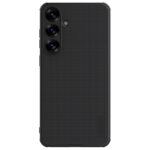 Juodas plastikinis deklas Samsung Galaxy S25 Nillkin Frosted Shield su matinio pavirsiaus tekstura