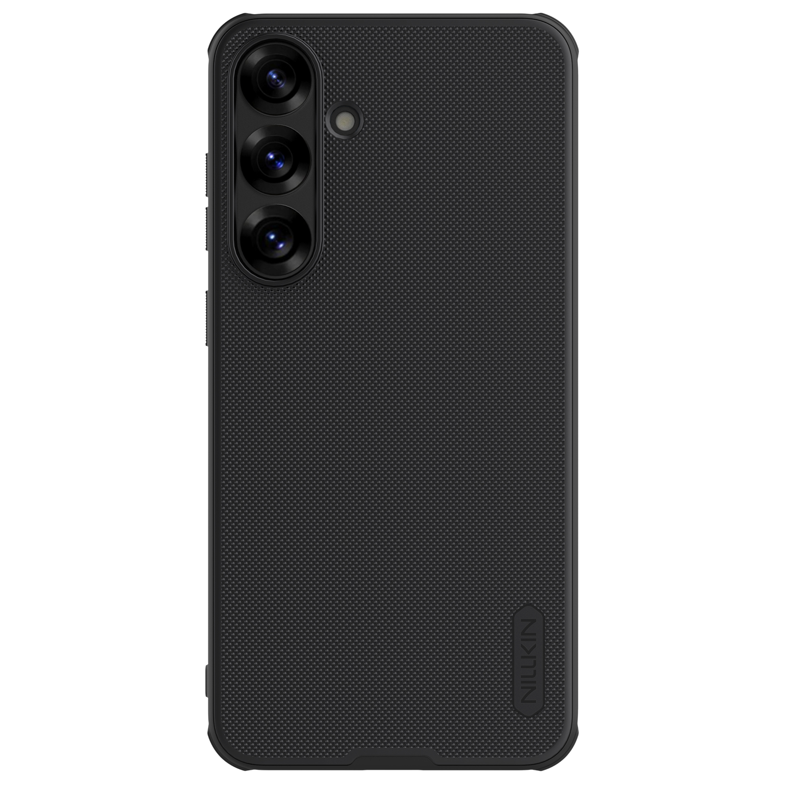 Juodas plastikinis deklas Samsung Galaxy S25 Nillkin Frosted Shield Juodas plastikinis deklas Samsung Galaxy S25 Nillkin Frosted Shield su matinio pavirsiaus tekstura