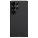 Juodas plastikinis dėklas Samsung Galaxy S25 Ultra Nillkin Super Frosted Shield su matiniu paviršiumi