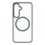 Žalias dėklas Samsung Galaxy S25 Tactical MagForce Hyperstealth su skaidriu pagrindu ir apsauga kamerai