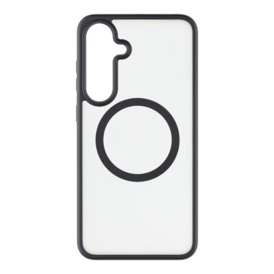 Asphalt dėklas Samsung Galaxy S25 Plus Tactical MagForce Hyperstealth su juodu rėmeliu ir baltu dangteliu