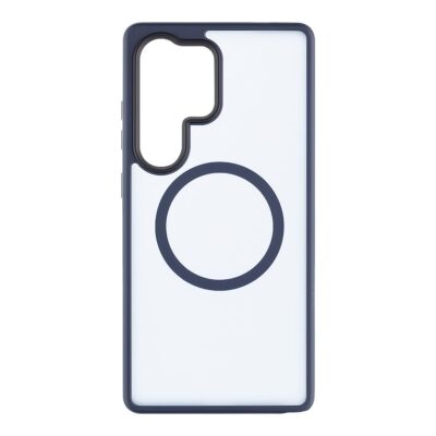 Tamsiai mėlynas dėklas Samsung Galaxy S25 Ultra su magnetiniu apskritimu