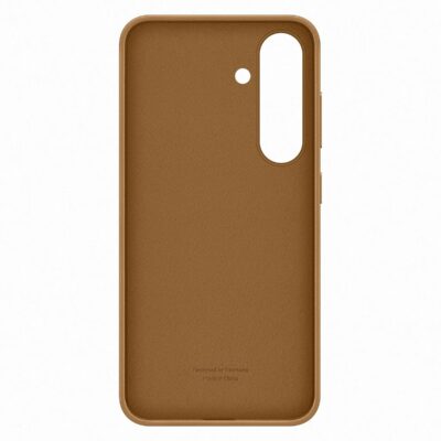 Auksinis originalus dėklas EF-VS931PFE KindSuit Cover telefonui Samsung Galaxy S25 rudos odos tekstūros
