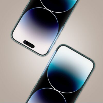 Juodas apsauginis ekrano stikliukas Xiaomi Redmi Note 14 4G 5G TECH-PROTECT GLASS FIT 2-PACK ant telefono ekrano