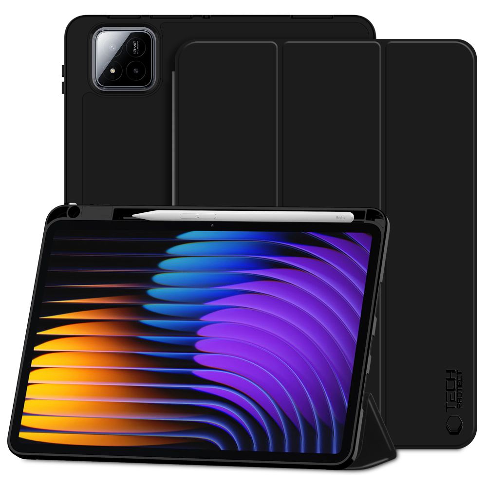 Juodas dėklas Xiaomi Pad 7 Pro Tech-Protect SC Pen Juodas dėklas Xiaomi Pad 7 Pro su Tech-Protect SC Pen pieštuku ant ekrano