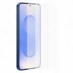Originali apsauginė ekrano plėvelė Samsung Galaxy S25 permatoma ant mėlyno telefono