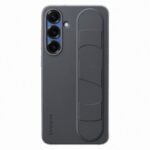Juodas originalus dėklas su stovimu laikikliu Samsung Galaxy S25 Plus telefonui