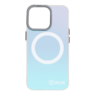 Baltas dėklas Apple Iphone 13 Pro OBAL ME HoloMag su tamsiai mėlynu ir žydru gradientu