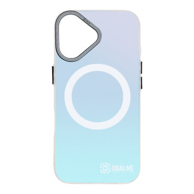 Baltas dėklas Apple Iphone 16 OBAL ME HoloMag su mėlynu gradientu ir apsauga kamerai