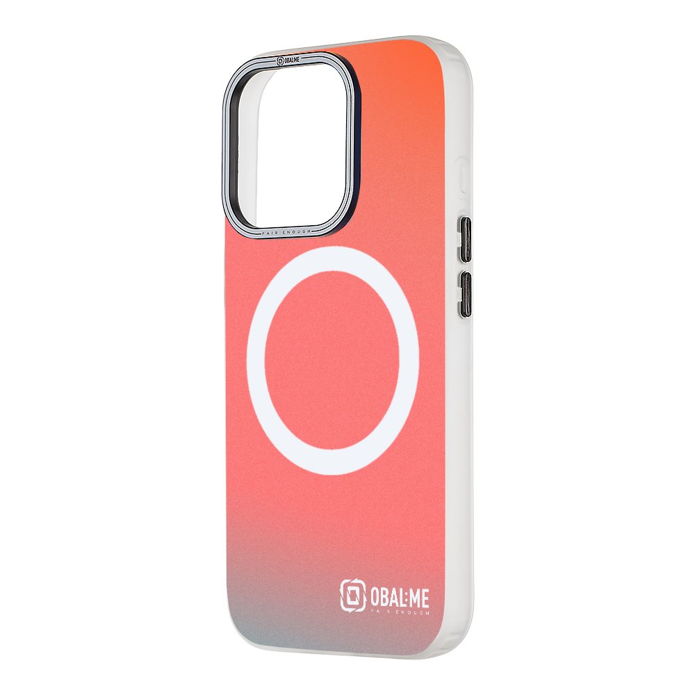 Baltas dėklas Apple Iphone 16 Pro OBALME HoloMag Baltas dėklas Apple Iphone 16 Pro OBALME HoloMag su ryškiai rausva spalva ir magnetiniu žiedu