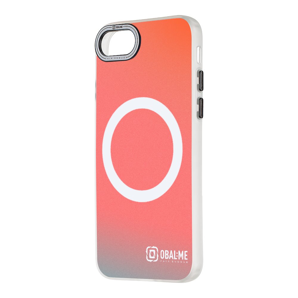 Baltas dėklas Apple Iphone 7 8 SE2020 SE2022 OBALME HoloMag Baltas dėklas Apple Iphone 7 8 SE2020 SE2022 OBALME HoloMag su apvaliu raštu ir spalvų perėjimu