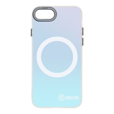 Baltas dėklas Apple Iphone 7 8 SE2020 SE2022 OBALME HoloMag su mėlynu gradientu ir apskritimu