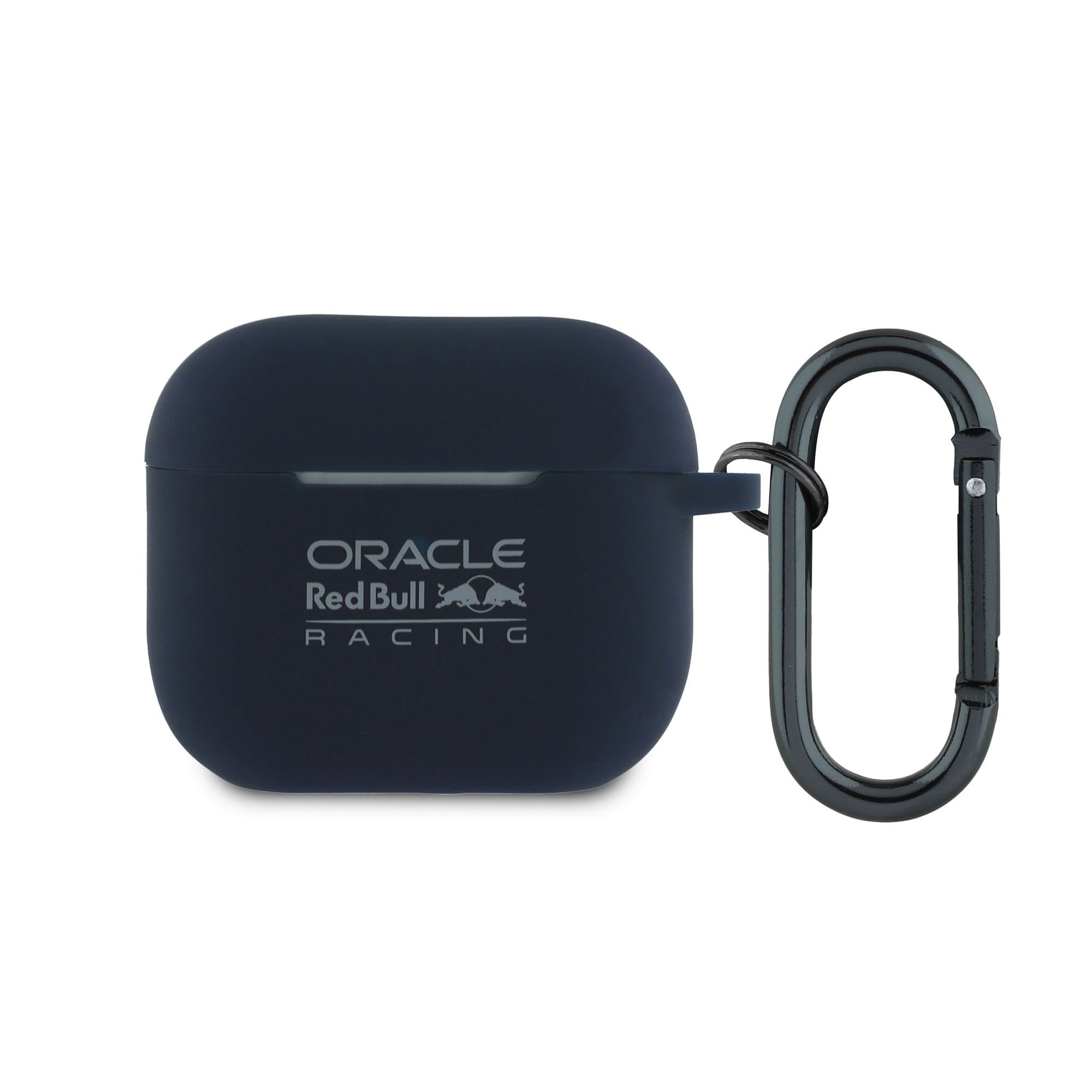 Mėlynas dėkas AirPods 3 Red Bull Silicone Mėlynas dėkas AirPods 3 su Oracle Red Bull Racing užrašu ir juodu karabinu