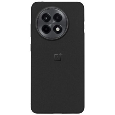 Juodas originalus dėklas OnePlus 13R Sandstone Magnetic su trimis kameromis ir žibintuvėliu