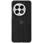 Juodas originalus dėklas OnePlus 13 Wood Magnetic su keturiais kamerų objektyvais