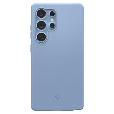 Mėlynas dėklas Samsung Galaxy S25 Ultra Spigen Silicone Fit Magsafe su kamerų išpjova