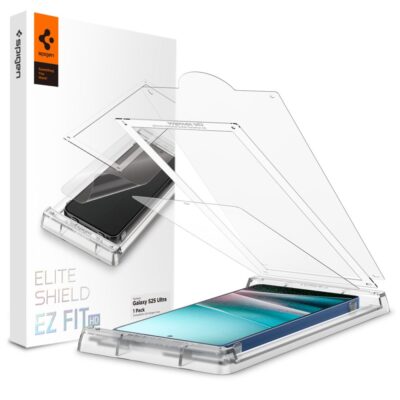 Apsauginis stiklas Samsung Galaxy S25 Ultra Spigen Elite Shield EZ Fit HD permatomas ir skaidrus