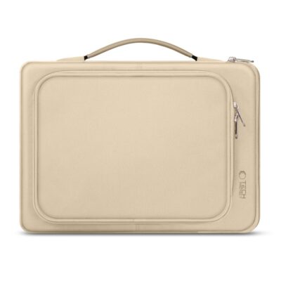 Beige krepšys kompiuteriui 13-14 TECH-PROTECT CARRYING BASIC BAG LAPTOP su rankena ir užtrauktuku