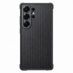 Juodas originalus dėklas Samsung Galaxy S25 Ultra Rugged Cover EF-RS938CBE su tekstūruota paviršiaus rašto apačioje