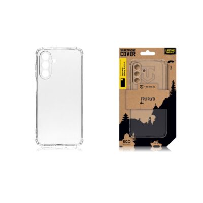 Skaidrus dėklas Tactical TPU Plyo telefonui Samsung Galaxy A26 5G aiškiai matomas su išpjovomis kamerai ir mygtukams