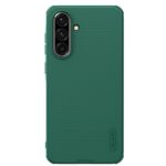 Tamsiai žalias plastikinis dėklas Samsung Galaxy A36 5G su tekstūruota paviršiaus danga ir kameros išpjova