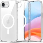 Skaidrus deklas Apple Iphone SE 4 2025 Tech-Protect FlexAir Hybrid Magsafe su Mate spalvos fonu