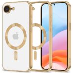 Auksinis dėklas Apple Iphone SE 4 2025 Tech-Protect Magflex Magsafe su skaidriu ir aukso rėmeliu