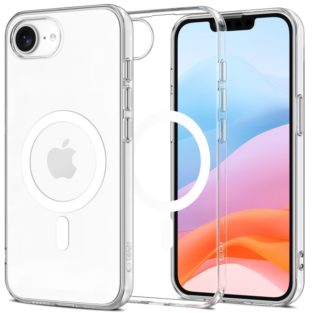 Skaidrus dėklas Apple Iphone SE 4 2025 Tech-Protect FlexAir Magsafe Skaidrus dėklas Apple Iphone SE 4 2025 Tech-Protect FlexAir Magsafe aiškus ir plonas