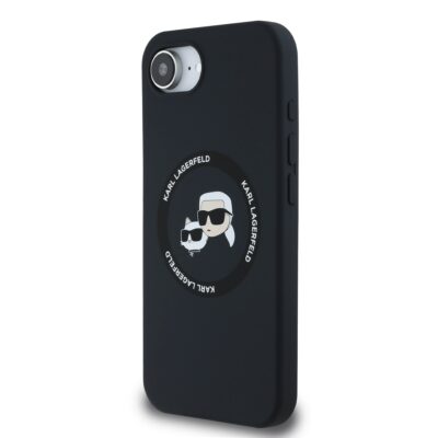 juodas deklas karl lagerfeld liquid silicone mag safe telefonui apple iphone 16e