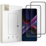 Juodas apsauginis ekrano stikliukas Xiaomi Poco X7 Pro 5G TECH-PROTECT GLASS FIT+ 2-PACK su dviem stiklais ir baltu pakavimu