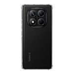 Skaidrus dėklas Tactical TPU Plyo telefonui Xiaomi Redmi Note 14 Pro 5G ant juodo telefono nugarėlės su keturių objektyvų kamera