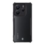 Skaidrus-juodas dėklas Tactical Quantum Stealth telefonui Xiaomi Redmi Note 14 5G juodos spalvos telefono nugarėlė su kameros apsauga