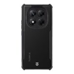Skaidrus-juodas dėklas Tactical Quantum Stealth telefonui Xiaomi Redmi Note 14 Pro 5G su matiniu paviršiumi ir sustiprintais kampais