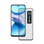 Juodas apsauginis stikliukas ekrano apsaugai Infinix Smart 9 su OBAL:ME logotipu priekyje.