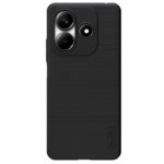 Juodas plastikinis dėklas Xiaomi Redmi Note 14 5G su tekstūruota paviršiaus struktūra ir kameros apsauga