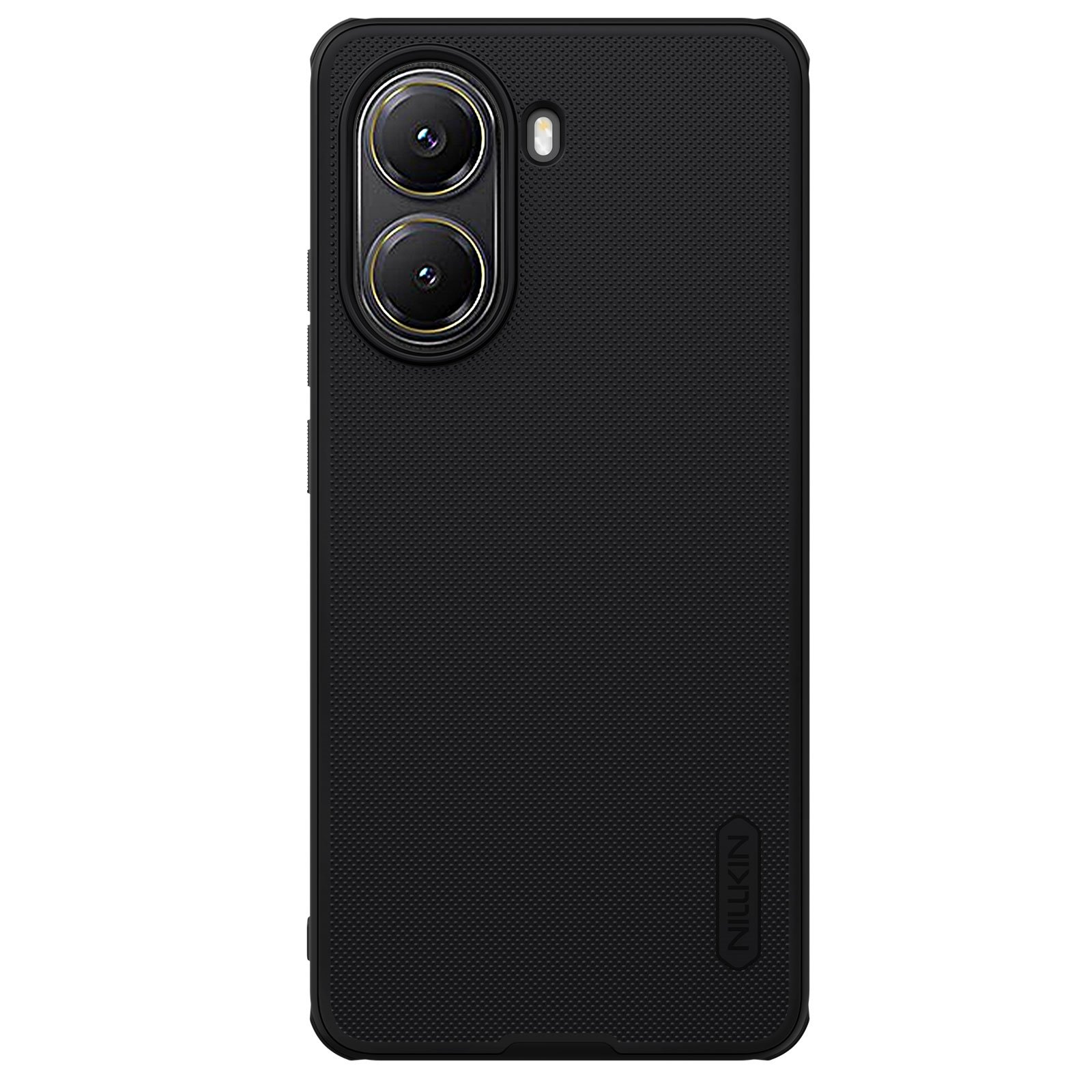 Juodas plastikinis dėklas Xiaomi Poco X7 Pro 5G Nillkin Frosted Shield Juodas tekstūruotas plastikinis dėklas Xiaomi Poco X7 Pro 5G telefono nugarėlei