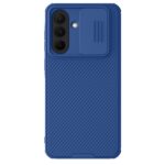 Mėlynas dėklas Samsung Galaxy A56 5G Nillkin Camshield su slystamos kameros apsaugos dalimi