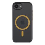 Juodas-geltonas Apple Iphone 16e dėklas Tactical MagForce Hyperstealth 2.0mm su apvaliu geltonu magento ženklais