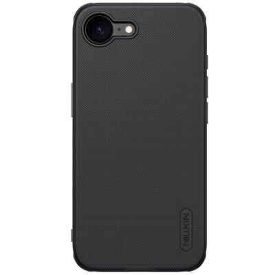 Juodas plastikinis deklas Apple Iphone 16e Nillkin Frosted Shield Pro Magnetic su teksturuota pavirsiaus struktura