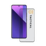 Juodas apsauginis stiklas telefonui Xiaomi Redmi Note 13 Pro Plus 5G Tactical Glass Shield 5D priekyje su švelniai violetiniu ekranu