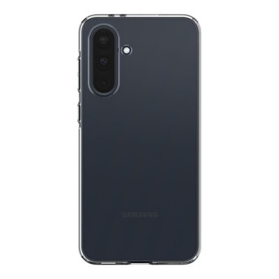 Skaidrus dėklas Samsung A36 5G Spigen Liquid Crystal tamsiai mėlynai juodam telefonui