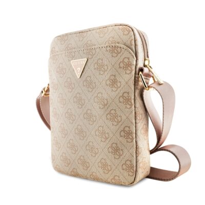 Rausvas Guess PU krepšys su 4G Triangle logotipu