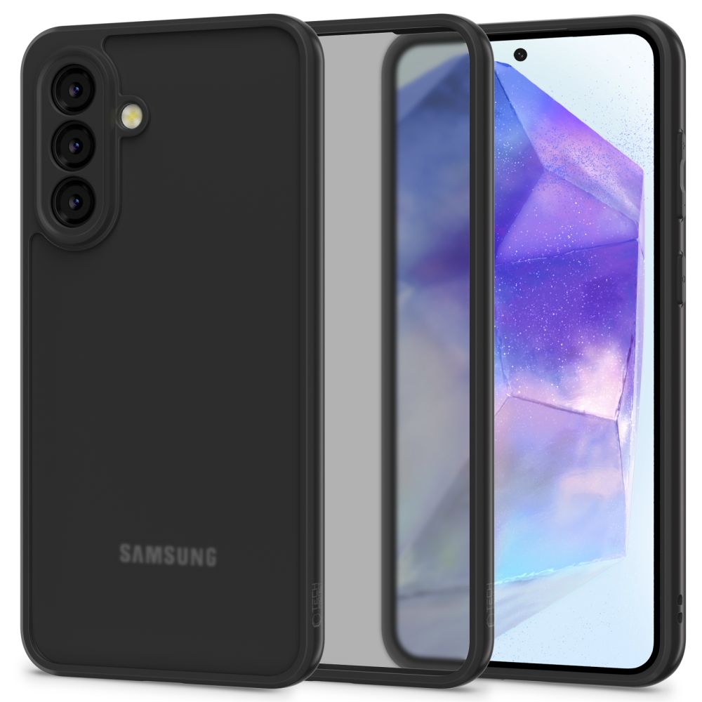 Juodas matinis deklas Samsung Galaxy A56 5G Tech-Protect Magmat Juodas matinis dėklas Samsung Galaxy A56 5G su trim kamera ir apsauga